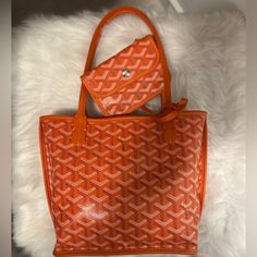 Goyard Mini Anjou In Orange Like New Comes With Matching Bag Insert Purchased In Late 2023 Can Show Receipt As Well, Selling As I Am Moving And Need Funds For The Move Red Goyard Tote, Orange Goyard Bag, Yellow Goyard Tote, Goyard Saigon Mini, Goyard Tote Price, Bag Insert, Mini Bag, Like New, Bag Lady