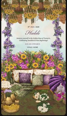 a poster with flowers and plants on it