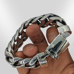 Unleash your unique style with a handcrafted, Chunky Balinese 925 Silver Bracelet. This Huge Woven Snake design is a timeless symbol of unmatched quality and individuality | 
SilverWow™  Since 2001 Silver Sterling Silver Bracelet With Stainless Steel Clasp, Sterling Silver Bracelet With Stainless Steel Clasp, Luxury Sterling Silver Chain Bracelet With Stainless Steel Clasp, Polished Cuban Link Bracelet As Gift, Polished Cuban Link Bracelet For Gift, Silver Cuban Link Engraved Bracelets, Silver Cuban Link Bracelet With Adjustable Stainless Steel Clasp, Silver Engraved Cuban Link Bracelets, Silver Engraved Cuban Link Bracelet