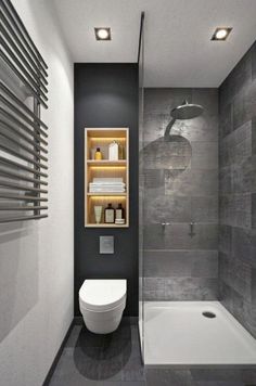 #MODERN.BATHROOM, #LUXURY.BATHROOM, #LEVISH.BATHROOM #FANCY.BATHROOM Small Dark Bathroom, حوض الحمام, Minimalist Small Bathrooms, Beautiful Small Bathrooms, Dark Bathroom, Small Bathroom Layout, Bathroom Storage Solutions, Be Clean, Washroom Design