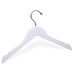 a white plastic hanger on a white background