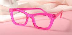 McKee Rectangle Prescription Glasses - Pink | Women's Eyeglasses | Payne Glasses Fancy Glasses, Pink Eyeglasses, Women's Eyeglasses, Pink Rectangle, Bifocal Glasses, Bifocal Reading Glasses, Cool Glasses, Barbie Stuff, Bifocal Lenses