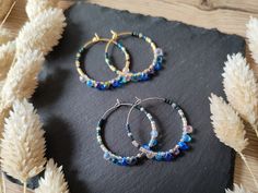 These delicate hoops are made with high quality Japanese Miyuki glass beads. The hoop diameter is 2.5 cm / 0.98 inches. You can choose between silver (surgical steel) and gold (gold plated) hoops. - made with high quality Japanese Miyuki beads - made with tearproof weaving thread Please note, that due to monitor settings and lighting differences the actual product may appear slightly different in its colors. You can find other color options for these earrings here: https://www.etsy.com/shop/Baff Handmade Blue Beaded Small Hoop Earrings, Blue Hoop Beaded Earrings With Tiny Beads, Blue Small Hoop Beaded Earrings With Dangling Beads, Blue Hoop Earrings With Tiny Beads, Blue Small Hoop Earrings With Tiny Beads, Blue Small Hoop Earrings For Festival, Blue Bohemian Hoop Earrings With Tiny Beads, Bohemian Blue Hoop Earrings With Tiny Beads, Blue Dangle Hoop Earrings With Tiny Beads