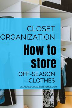 Closet organization: how to store off-season clothes (seasonal wardrobe change) - So for those with a smaller wardrobe, a seasonal wardrobe change is a must, but for those who can fit comfortably, it’s also recommended to start organizing seasonal clothes, just in a slightly different way. Even just thinking about putting summer shorts to a higher shelf for winter, and when season change comes swap it with the warm jumpers to be able to access clothes you would wear that season more frequently. Winter And Summer Closet Organization, Storing Summer Clothes Ideas, Seasonal Storage Closet, Organize Seasonal Clothes, Winter Clothes Organization Storage, How To Store Jumpers, Best Way To Store Jeans In Closet, Storing Summer Clothes, Closet Organization Categories