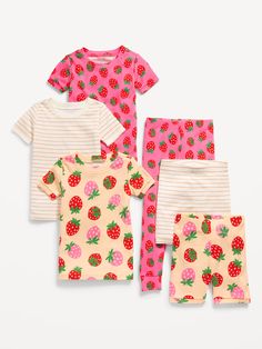 Unisex Snug-Fit 6-Piece Pajama Set for Toddler & Baby | Old Navy Woman Costumes, Kids Pajamas Girls, Pet Diy, Printed Pajama, Toddler Stuff, Old Navy Kids, Toddler Pajamas, Newborn Girl Outfits, Summer Pajamas