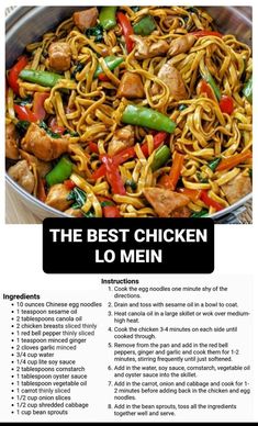 the best chicken lo mein recipe with instructions