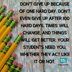 some yellow pencils are sitting next to each other on a table with a quote