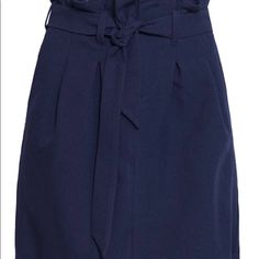 Sparkz Copenhagen Sally Women’s Skirt Color Navy 78% Polyester 18% Viscose 4% Elastane Belted Skort For Workwear, Elegant Belted Skort For Workwear, Belted Short Skirt For Work, High Waist Office Skort For Summer, Summer High Waist Mini Skirt For Office, High Waist Mini Skirt For Office In Summer, High Waist Mini Skirt For Summer Office Wear, Summer Office Skirt Short Length, Belted Flowy Skirt For Work