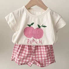 Cotton Sets For Spring And Summer, Spring Cotton Sets In Short Style, Playful Summer Shorts, Short Cotton Sets For Spring, Cotton Spring Sets In Short Style, Spring Playwear Short-sleeved Tops, Playful Short Sets For Spring, Playful Short Tops For Spring, Playful Cotton Shorts For Summer