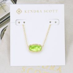 Nwt Kendra Scott Elisa Necklace Due To Natural Pearl, The Textures Will Vary. I Will Not Accept Offers For A Bundle Deal, A 15% Discount Will Apply Automatically. - Peridot Green Illusion - Chain: 15" + 2" Extension; - Pendant: 1" X 3/8" - Gold Plated - Lobster Clasp - Birthstone: August Brand New With Holder Card And Pouch, No Gift Box. Please Check My Store For Other Colors And Styles!! Kendra Scott Elisa Necklace, August Colors, Elisa Necklace, Illusion Necklace, Kendra Scott Necklace Elisa, Kendra Scott Elisa, Peridot Green, Natural Pearl, Kendra Scott Jewelry