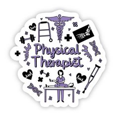 Career Stickers, Physical Therapy Humor, Yeti Mugs, Therapist Logo, Therapy Humor, Medical Stickers, Medical Wallpaper, Nurse Stickers