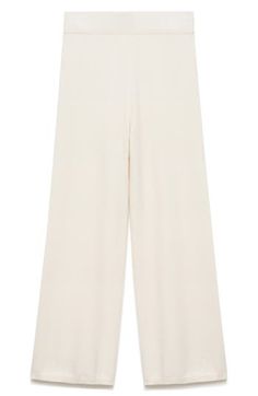 Lounge the day away in these relaxed-fit pants made from rich cahmere so every move feels luxurious. 100% cashmere Dry clean Imported Relaxed Fit Cashmere Pants For Loungewear, Elegant Wide-leg Sweatpants For Loungewear, Relaxed Fit Cashmere Bottoms For Loungewear, Cashmere Wide Leg Loungewear Pants, Beige Cashmere Bottoms For Loungewear, Wide Leg Cashmere Lounge Pants, Wide Leg Cashmere Pants For Loungewear, Cashmere Wide Leg Loungewear Bottoms, Casual Cashmere Straight Pants