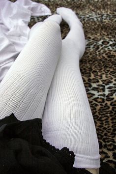 N40s - Another variation of our favorite theme:  thigh-high socks, but made of nylon which helps them stay up really well!  Made in the USA. Stretch Solid Over The Knee Socks, Stretch Solid Color Over-the-knee Socks, Thigh High Stretch Socks, White Over-the-knee Winter Legwear, White Knee-high Comfortable Leg Warmers, Comfortable White Knee-high Leg Warmers, White Over-the-knee Knee-high Socks For Winter, White Stretch Legwear For Fall, Classic White Stretch Socks