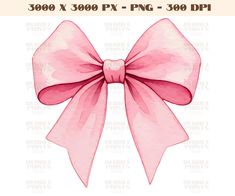 a large pink bow on top of a white background with the words, 300 x 800 p