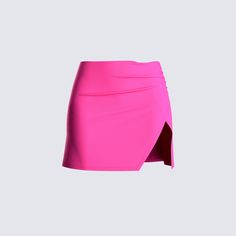 I don't think you could ever get tired of wearing pink 💯 Show everyone what dreams are made of in this slit hem skirt ☁️ Baby Ballerina, Pink Mini Skirt, Pink Wrap, Hem Skirt, Pink Mini, Cute Skirts, Barbie Girl, Wear Pink, Mini Skirt