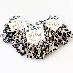 "Throw your hair up and have some fun! Our scrunchie favors are a trendy and unique way to say thank you to your guests! They will love receiving a take home gift that is both stylish and useful. Every time they throw their hair up, they will remember the awesome time they had celebrating the expectant mama!  Each favor includes the following: - (1) Favor Tag - (1) Leopard Print Hair Scrunchie (or you choice of plain colors) Standard size, will wrap around hair 2-3 times :: QUANTITY :: Choose yo Safari Thank You Favors, Safari Baby Shower Party Favors, Jungle Baby Shower Favors, Animal Print Birthday Party, Safari Baby Shower Favors, 40th Birthday Favors, 50th Birthday Favors, Jungle Party Favors, Ash Baby