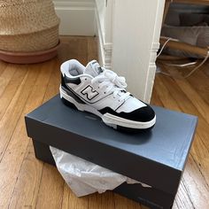 Brand New! Bought On Stockx For A 160! New Balance 550 White Black Rain Cloud (Gs) Style Id: Gsb550ca Size: 4.5m, 6w, 37eu New Balance 550 Black Outfit, New Balance 550 Black And White, New Balance 550 White Black, New Balance 550 White, Balance 550, Black Rain, New Balance Black, Rain Cloud, Rain Clouds