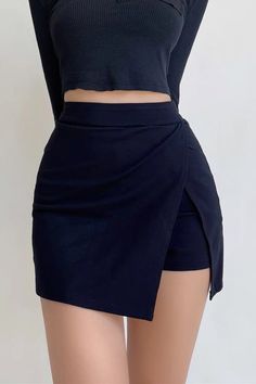 Item Type: SwimwearMaterial: Polyester.SpandexPattern: Solid ColorWaist: Mid WaistColor: Black. GraySize: S.M.L Size(cm) Length Waist Hip S 37 62 86 M 38 66 92 L 39 70 98 Skirt Shorts, Split Skirt, Rhinestone Dress, Dress Satin, Bandage Dress, Mesh Dress, Velvet Dress, Satin Dresses, Dress Fabric