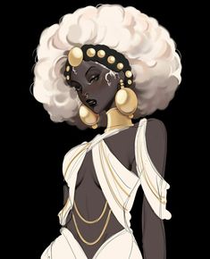 Afro Carribean, Braids Art, White Afro, Cloud Hair, Skins Characters, Black Anime Characters, Black Love Art, Black Art Pictures, Afro Art