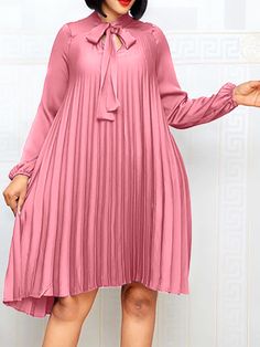 Package included: 1 DressMaterial: 100%PolyesterColor: Pink,White,BlackSleeve: Long SleevePocket: NoSize: S,M,L,XL,2XL,3XL,4XL,5XLPattern: SolidLength: Above Knee-LengthFeatures: PleatingStyle: Leisure,Holiday,Europe,Daily,FashionSeason:Spring,AutumnOccasion: Party,Holiday,Streetwear,Travel,Casual,AppointmentAttention：1.Please check the detail sizes on the size chart image before you buy it!2.Size may be 2cm/1 inch inaccuracy due to hand measure,Color may be little different due to monitor,thanks for your understanding!3.Suggestion of cold water hand washing.It can help items keep their shape. Tag Size (cm/inch) S M L XL 2XL 3XL 4XL 5XL US/CA S M L XL 2XL 3XL 4XL 5XL UK 8 10-12 14 16 18 20 22 24 AU 8 10-12 14 16 18 20 22 24 Shoulder 39.25cm(15.5ʺ) 40.5cm(15.9ʺ) 41.75cm(16.4ʺ) 43cm(16.9ʺ) 4 Holiday Europe, Spring Dresses Women, Ankara Style, Women Long Sleeve Dress, Stunning Outfits, Fashion Seasons, Hot Dress, Bohemian Dress, Classy Dress