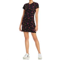 New Pam & Gela Women Crewneck Short Sleeve Ditsy Floral Cotton Mini Dress Black Condition: Brand New With Tags Size Type: Regular Size Brand: Pam & Gela Msrp: $145 Color: Black Length: 32.5(Xs/P), 33.4(S), 34(M), 35(L) Waist: 14.5(Xs/P), 16(S), 16.5(M), 17.5(L) Pit To Pit: 16.5(Xs/P), 18(S), 18.5(M), 20(L) Fits True To Size, Order Your Normal Size Designed For A Figure-Hugging Fit Crewneck; Short Sleeve Allover Ditsy Floral Print Pullover Style Bloomingdale's Collection Machine Wash Imported Mea Casual Fitted Floral Printed Dress, Black Mini Dress With Ditsy Floral Print, Casual Ditsy Floral Print Mini Dress For Date Night, Spring Black Mini Floral Dress, Black Floral Mini Dress For Spring, Casual Black Printed Mini Dress, Spring Black Floral Mini Dress, Black Floral Short Sleeve Dress For Day Out, Casual Knee-length Floral Dress For Date Night