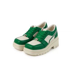 Calvin Luo Green Square Toe Platform Sneakers – Fixxshop Trendy Green Leather Sneakers, Green Leather Platform Sneakers, Green Leather Platform Sneakers Sporty Style, Green Low-top Leather Platform Sneakers, Green High-top Leather Platform Sneakers, Green Leather Low-top Platform Sneakers, Green Leather High-top Platform Sneakers, Green Calf Leather Sneakers With Round Toe, Green Casual Calf Leather Sneakers