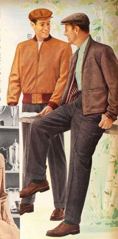 1950s men's winter fashions 1950s men winter fall autumn outfits - at vintagedancer.com 1959 Mens Fashion, 50s Fashion Men 1950s, Mens Vintage Winter Fashion, Men’s 50s Fashion, 50s Inspired Outfits Men, 50s Mens Fashion Formal, 1950s Men’s Fashion, 1950s Male Fashion