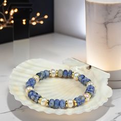 "Length: 6.50-8\" Genuine Sodalite/stretch cord Please click the link for more stone/color selections: https://www.etsy.com/your/shops/MYGEMSROCK/tools/listings/query:4sf/1258839274" Adjustable Hand-strung Lapis Lazuli Bracelets, Adjustable Blue Stretch Bracelet With Natural Stones, Adjustable Lapis Lazuli Beaded Bracelets, Adjustable Lapis Lazuli Stretch Bracelet With Round Beads, Adjustable Blue Pearl Bracelet With Natural Stones, Adjustable Sodalite Round Beads Bracelets, Adjustable Sodalite Beaded Bracelets With 8mm Beads, Adjustable Sodalite Beaded Bracelets, Adjustable Blue Rondelle Jewelry