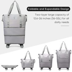 the foldable and expandable shopping bag with wheels