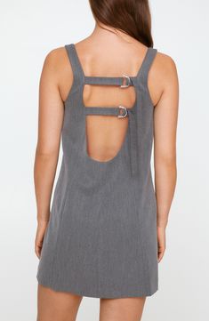 An empire waist subtly elevates this open-back minidress with strappy details. Exclusive retailer Slips on over head Square neck 100% polyester Machine wash, line dry Imported Swimsuit Skirt, Country Concert Outfit, Office Casual, Short Jumpsuit, Concert Outfit, Empire Waist, New Outfits, Square Neck, Open Back