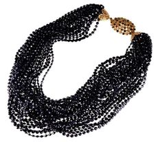 Find many great new & used options and get the best deals for VTG VERY DRESSY CELLULOID MULTI-STRAND BLACK NECKLACE C.1940 at the best online prices at eBay! Free shipping for many products! Necklace C, Black Necklace, Slide In, Multi Strand Necklace, Strand Necklace, Multi Strand, Black Beads, Etsy Accessories, Beaded Necklace