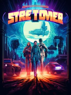 a movie poster for the upcoming film, startowerer with two people standing in front of