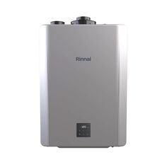 a tankless water heater with the word rimal on it's side