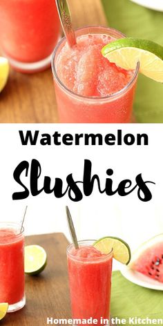 watermelon slushies are the perfect summer drink