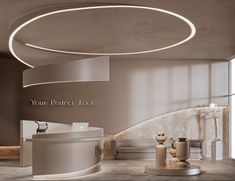 An elegant and modern aesthetic clinic interior with comfortable waiting area, clean lines, and natural lighting Beauty Store Interior, Dentist Office Design Interiors, Aesthetic Interior Design, Hotel Lobby Design, Lobby Interior Design