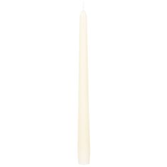 a tall white candle on a white background