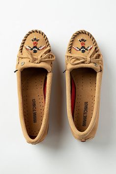 White: Leather upper, insole Taupe, Turquoise: Suede upper, insole Slip-on styling Imported | Thunderbird Animikii Moccasins by Minnetonka in Beige, Women's, Size: 7, Leather/Suede at Anthropologie Casual Flat Moccasins With Removable Insole, Casual Closed Toe Moccasins With Ortholite Insole, Driving Moccasins Womens, Moccasins Women, Minnetonka Moccasins, Retail Concepts, Driving Moccasins, Leather Moccasins, Moccasins