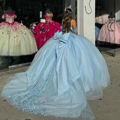 Luxury Blue Quinceanera Dresses With Bow Beading Lace Appliques Vestid Dusty Blue Quinceanera Dresses, Quinceanera Blue Dresses, Baby Blue Quince, Baby Blue Quinceanera Dresses, Formal Birthday Party, Quinceanera Blue, Light Blue Quinceanera Dresses, Baby Blue Quinceanera, Tulle Pattern