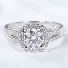 a diamond ring with two rows of diamonds around it