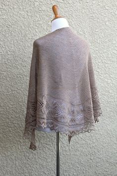 This hand knit shawl is made of 100% wool in lovely beige color. The yarn is heather which means it has a few different shades in the thread (different shades of beige, lig... #kgthreads #rusteam Russian Knitting, Circle Shawl, Lace Projects, Knitted Wrap, Knitting Lace, Accessories Elegant, Knit Shawls, Bridesmaid Shawl, Grey Shades