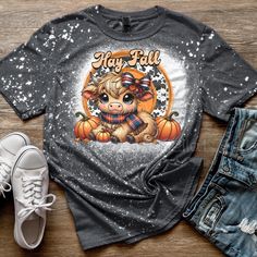 Highland Cow Floral Fall Pumpkin Buffalo Plaid Leopard Unisex Bleached Tee Super soft, breathable material! All Shirts are Gildan Softstyles  (65% polyester/35% cotton) Sizes Small, Medium, Large, XL, 2x, 3x Available  Thank you for your support of our small business! Custom shirts available! ❤️ShopSouthernBella Distressed Tie Dye T-shirt For Fall, Distressed Tie-dye T-shirt For Fall, Fall Bleached T-shirt With Crew Neck, Fall Tie Dye Soft-washed T-shirt, Soft-washed Tie Dye T-shirt For Fall, Soft-washed Tie-dye T-shirt For Fall, Bleach Shirt, Plaid And Leopard, Pumpkin Fall