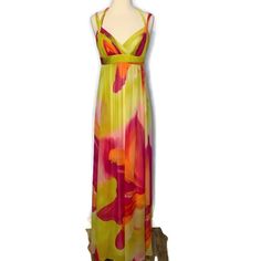 Bcbg Maxazria 100% Silk Chiffon Pleated Top Long Maxi Dress In Lime Size 6 Style# Uja6e025 Color: Lime Mint, Like New Condition. No Flaws Or Any Signs Of Wear. It Looks Brand New. Please Zoom In Photos For Best View. 100% Silk. Fully Lined. 100% Polyester Lining. Back Zip Closure With Hook & Eye. Dry Clean. Measurements Chest(Under Arm To Under Arm) 15” Flat Across High Waist: 14” Flat Across Hips: 21” Flat Across Length( Top Shoulder Strap To Hem) 60” 2163 Pleat Top, Bcbgmaxazria Dresses, Mint Color, Long Maxi, Silk Chiffon, Long Maxi Dress, Chiffon, Fashion Dresses, High Waisted