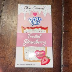 Too Faced Pop-Tarts Frosted Strawberry Eyeshadow Palette. Brand New In Box Never Used. Features 8 Shades That Smell Like Pop-Tarts. Strawberry Eyeshadow, Strawberry Makeup, Fun Beauty Products, Sugarpill Cosmetics, Pop Tart, Brown Skin Makeup, Pink Stuff, Indie Jewelry, Simple Eye Makeup