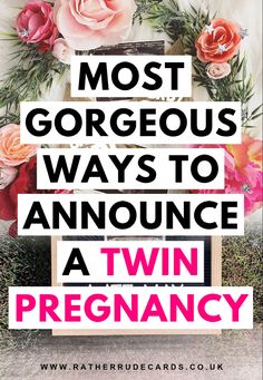 Super creative DIY twin baby announcement reveal ideas for twin babies Cute Twin Announcements, Twins Birth Announcement Ideas, Cute Twin Pregnancy Announcement, Twin Reveal Announcement, Twin Reveal Ideas Surprise, Announcing Twins To Family, Twin Baby Reveal Ideas, Twin Surprise Announcement, Twin Announcement Ideas Funny