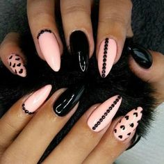 Unghie Nail Art, Nails Valentines, Black Nail