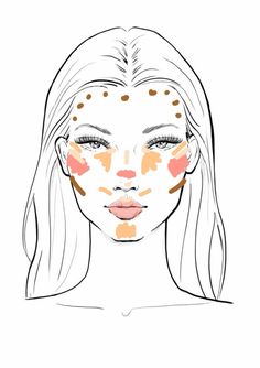 Balzam Na Pery, Makeup Layout, Makeup Charts, Makeup Drawing, Flot Makeup, Simple Makeup Tips, Makeup Face Charts, Makeup Artist Tips