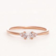 rose gold promise ring, ring for her, ring with diamonds, Engagement ring Engagement Ring Delicate, Rose Gold Promise Ring, Gold Promise Ring, Simple Engagement, Dainty Engagement Rings, Gold Promise Rings, Minimalist Engagement Ring, Gold Rings Stackable, Simple Engagement Rings