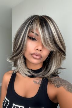 Dye Ideas For Brown Hair, Trendy Hair Dye Ideas, Trendy Hair Dye, Hair Color Ideas For Black Hair, Color Ideas For Black Hair, Ideas For Brown Hair, Ideas For Black Hair, Grey Hair Transformation, Hair Dye Ideas