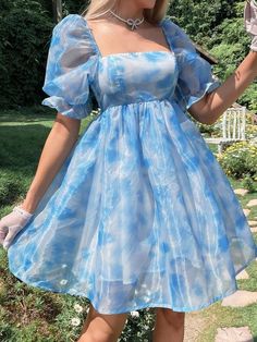 Organza Frocks, Fesyen Korea, Short Frocks, Stylish Short Dresses, Pakaian Feminin