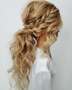 Wedding hairstyles Up Ponytail, Prom Hair Up, Simple Prom Hair, Braid Hairstyle